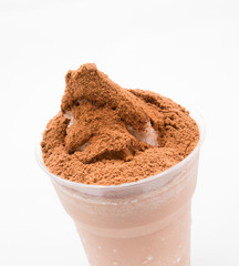 Chocolate Cocoa smoothie in glass