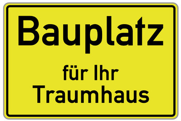 Bauplatz Traumhaus Schild  #130627-svg03