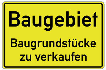 Baugebiet Grundstück Schild  #130627-svg02
