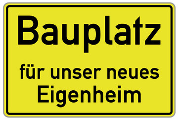 Bauplatz Eigenheim Schild  #130627-svg01