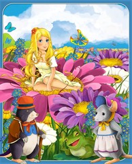 Fototapeta na wymiar Thumbelina - the princesses - castles