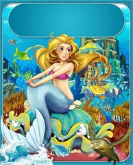 Fototapeta na wymiar The Little Mermaid - The princesses - castles