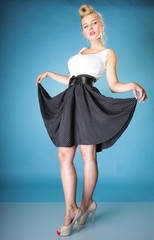  pin-up blonde girl in full length © Voyagerix