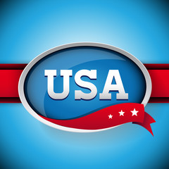 USA label or button