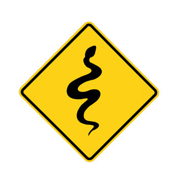 Road Sign - Snake Crossing Vertical