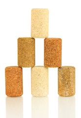 Wine corks isolated on white