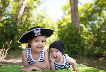 The little boy and girl