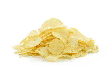 Potato chip isolated on white background