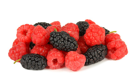Ripe berries isolated on white