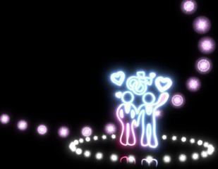 Obraz premium homosexual icon on disco lights background