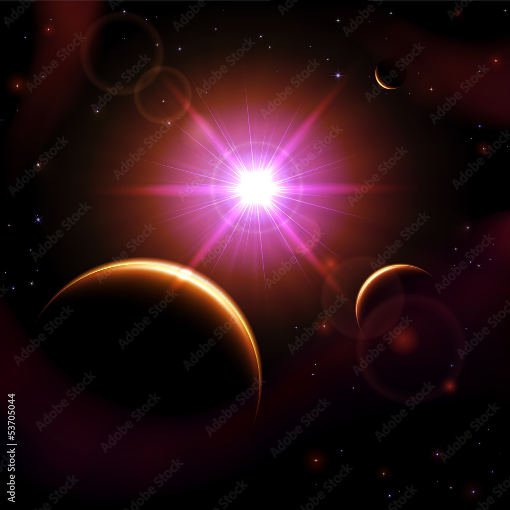 Canvas Prints sun and planet