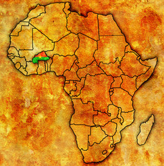 burkina faso on actual map of africa