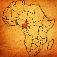 cameroon on actual map of africa