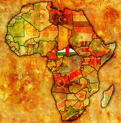 central african republic on actual map of africa