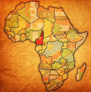 cameroon on actual map of africa