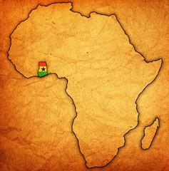 ghana on actual map of africa