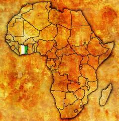 ivory coast on actual map of africa