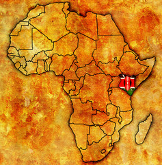 kenya on actual map of africa