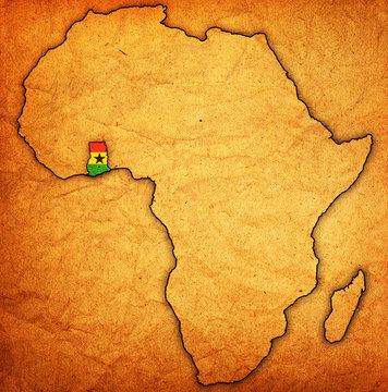 Ghana On Actual Map Of Africa