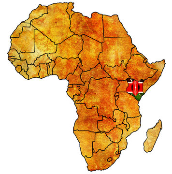 kenya on actual map of africa