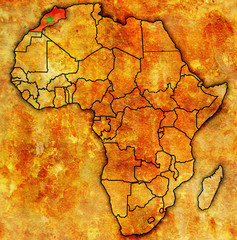 morocco on actual map of africa