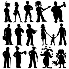 People silhouettes.