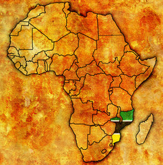 Fototapeta na wymiar mozambique on actual map of africa