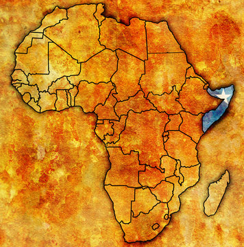 somalia on actual map of africa