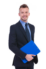 business man with clipboard in his hand