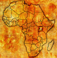 uganda on actual map of africa