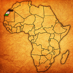 western sahara on actual map of africa