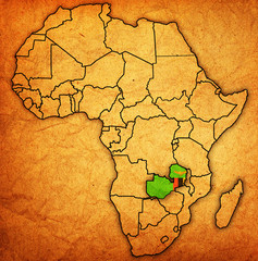 zambia on actual map of africa - obrazy, fototapety, plakaty