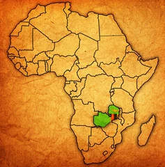 Foto op Aluminium zambia on actual map of africa © michal812