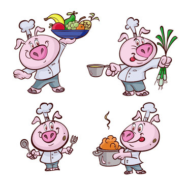 nice pink fat pig cook