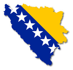 Carte de la Bosnie Herzégovine