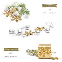 Collage with christmas decoration
