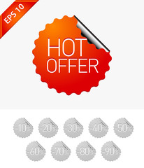 Sale stickers: Hot offer