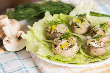 Mushrooms stuffed