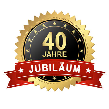 Button mit Banner - Jubil&auml;um 40 Jahre