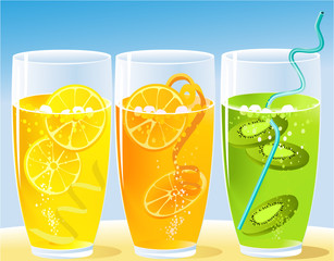 Summer fruit juice