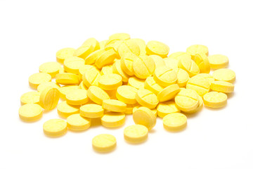 Medical pills piled up a bunch of closeup