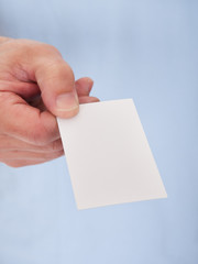 Hand Offering Visiting Card