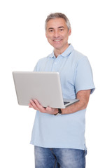 Man Working On Laptop