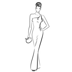 The sketch of women in different poses