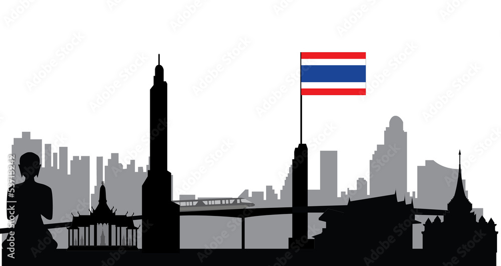 Poster bangkok skyline