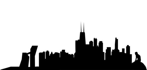Naklejka premium copenhagen skyline