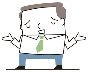 呆れるビジネスマン