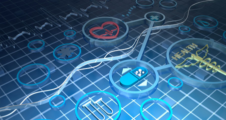 Abstract medical background