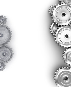 Gears background with empty space