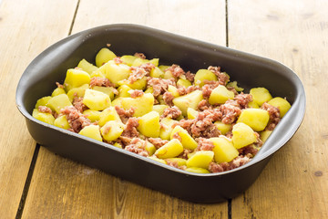 Potatoes with sausage